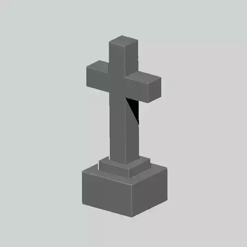 Cross Gravestone 02 3D print model