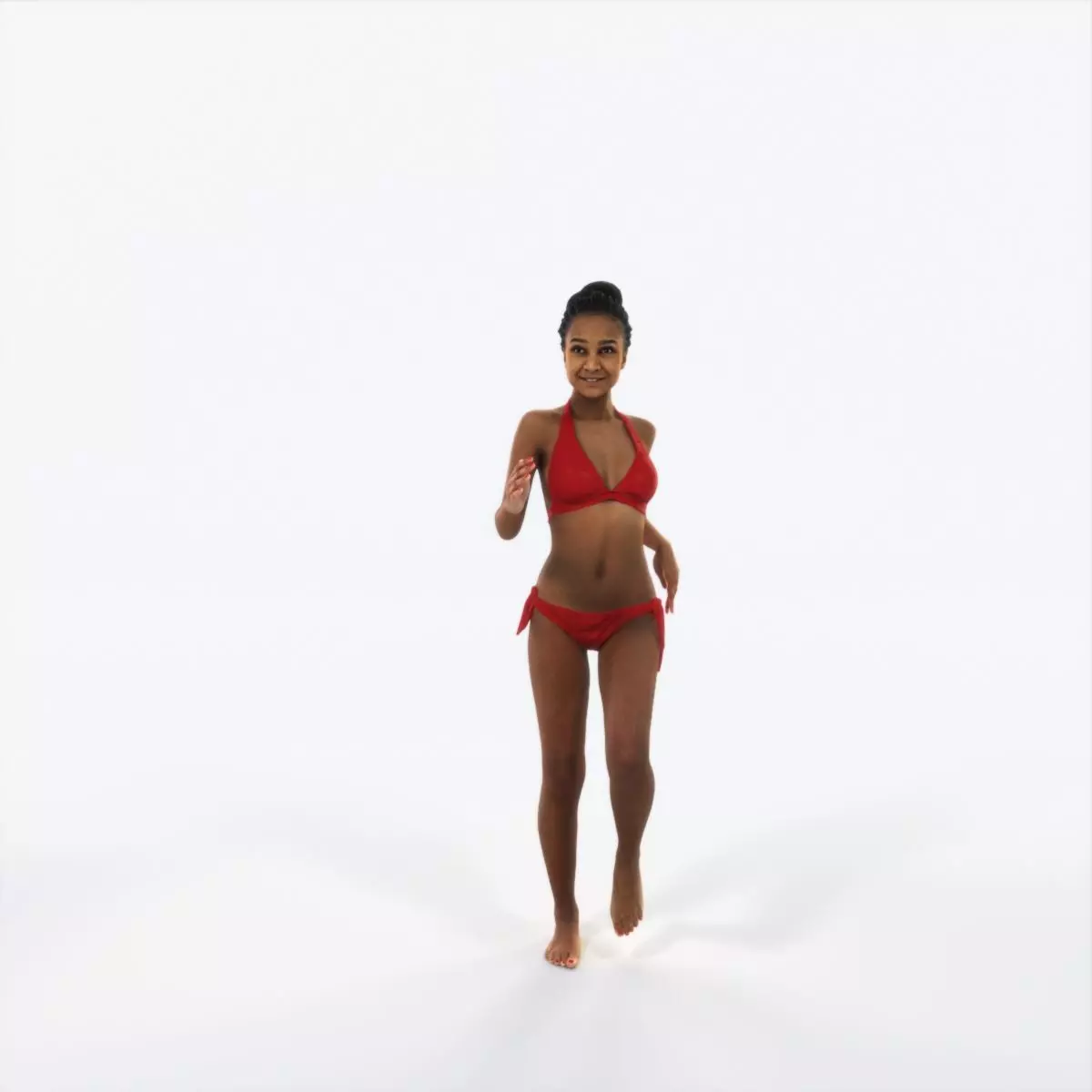 May 05I Running Jogging Beach Sports Woman Low-poly 3D model_0