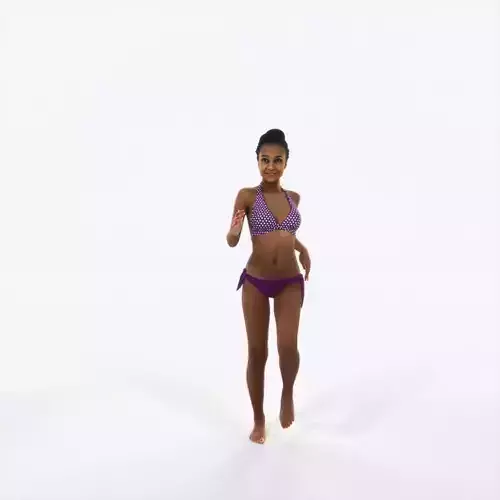 May 05H Running Jogging Beach Sports Woman Low-poly 3D model