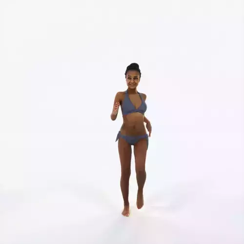 May 05C Running Jogging Beach Sports Woman Low-poly 3D model