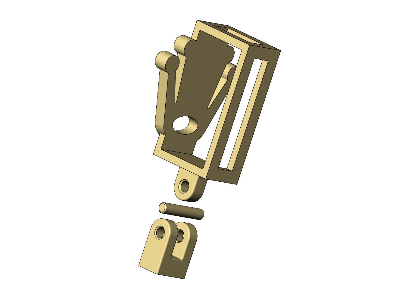 Watch crown logo bail link 3D print model_5