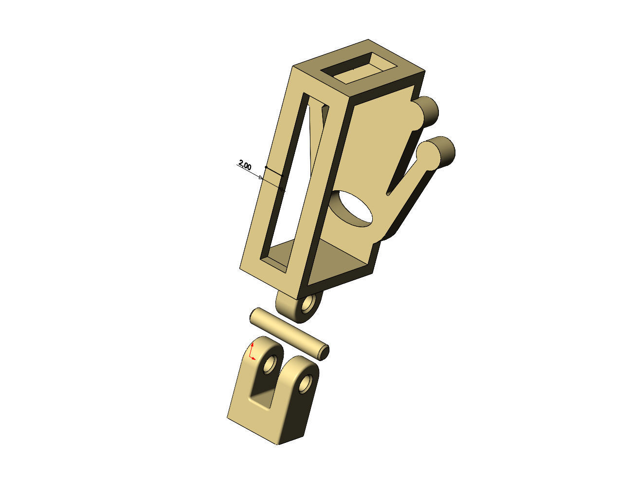 Watch crown logo bail link 3D print model_11