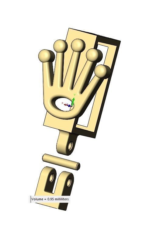 Watch crown logo bail link 3D print model_12