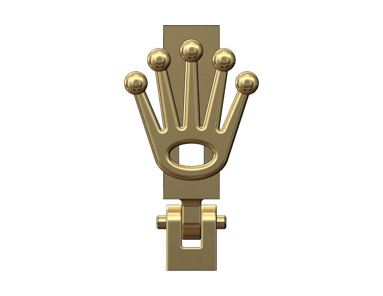 Watch crown logo bail link 3D print model_1