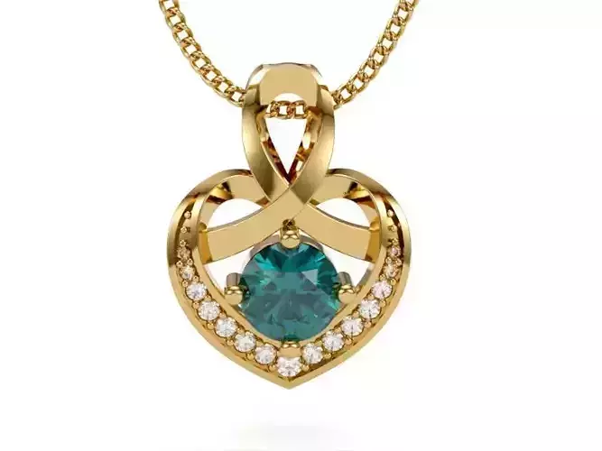 Diamond Women Pendant Yellow Gold LT-2308-031