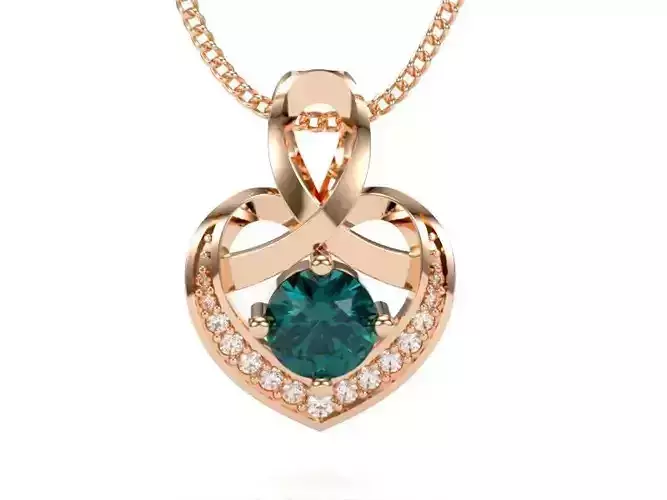 Diamond Women Pendant Rose Gold LT-2308-031