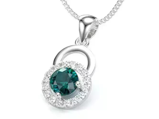 Diamond Women Pendant White Gold LT-2308-032