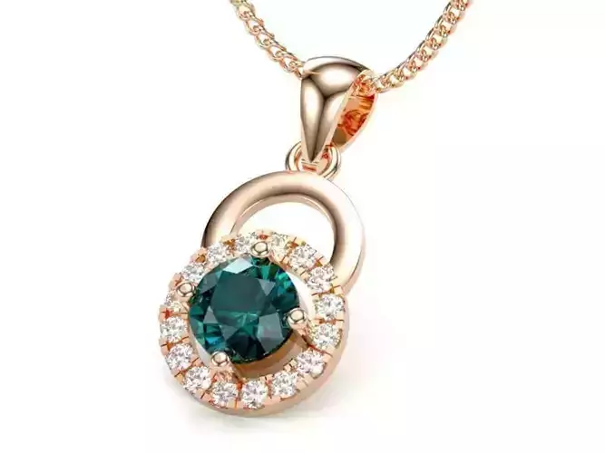 Diamond Women Pendant Rose Gold LT-2308-032