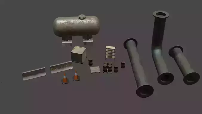 Industrial Prop Pack LOW POLY
