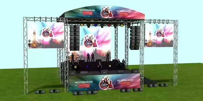 Outdoor Concert Stage 005 3D model