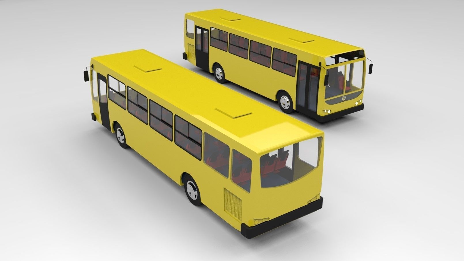City Bus Low-poly 3D model_2