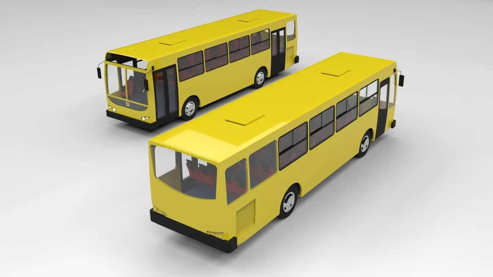 City Bus Low-poly 3D model_0