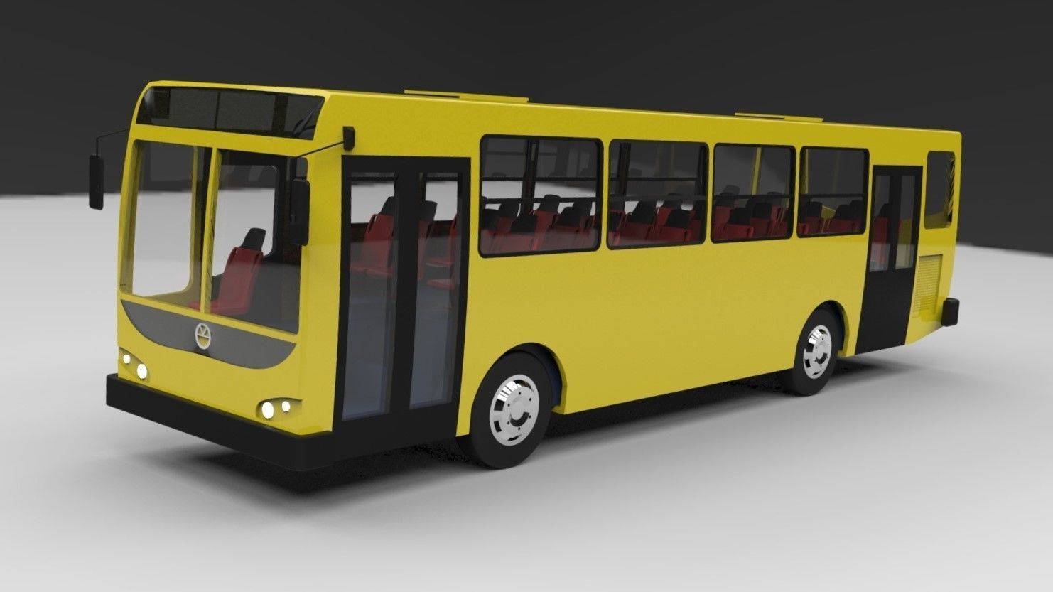 City Bus Low-poly 3D model_3