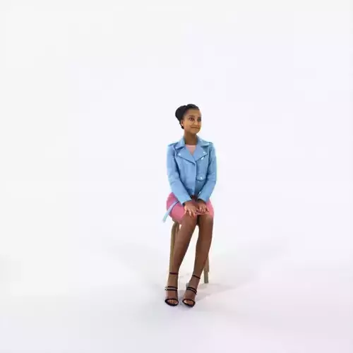 May 06L Observing Sitting Casual Woman