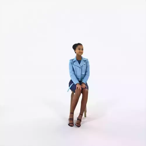 May 06K Observing Sitting Casual Woman