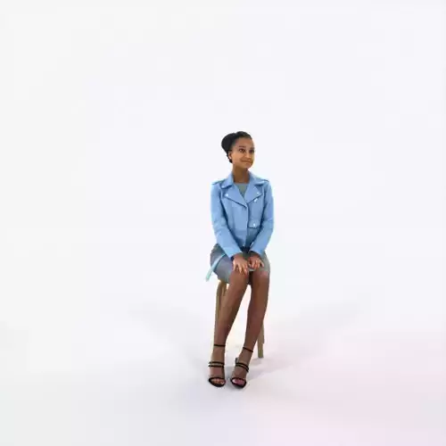 May 06A Observing Sitting Casual Woman