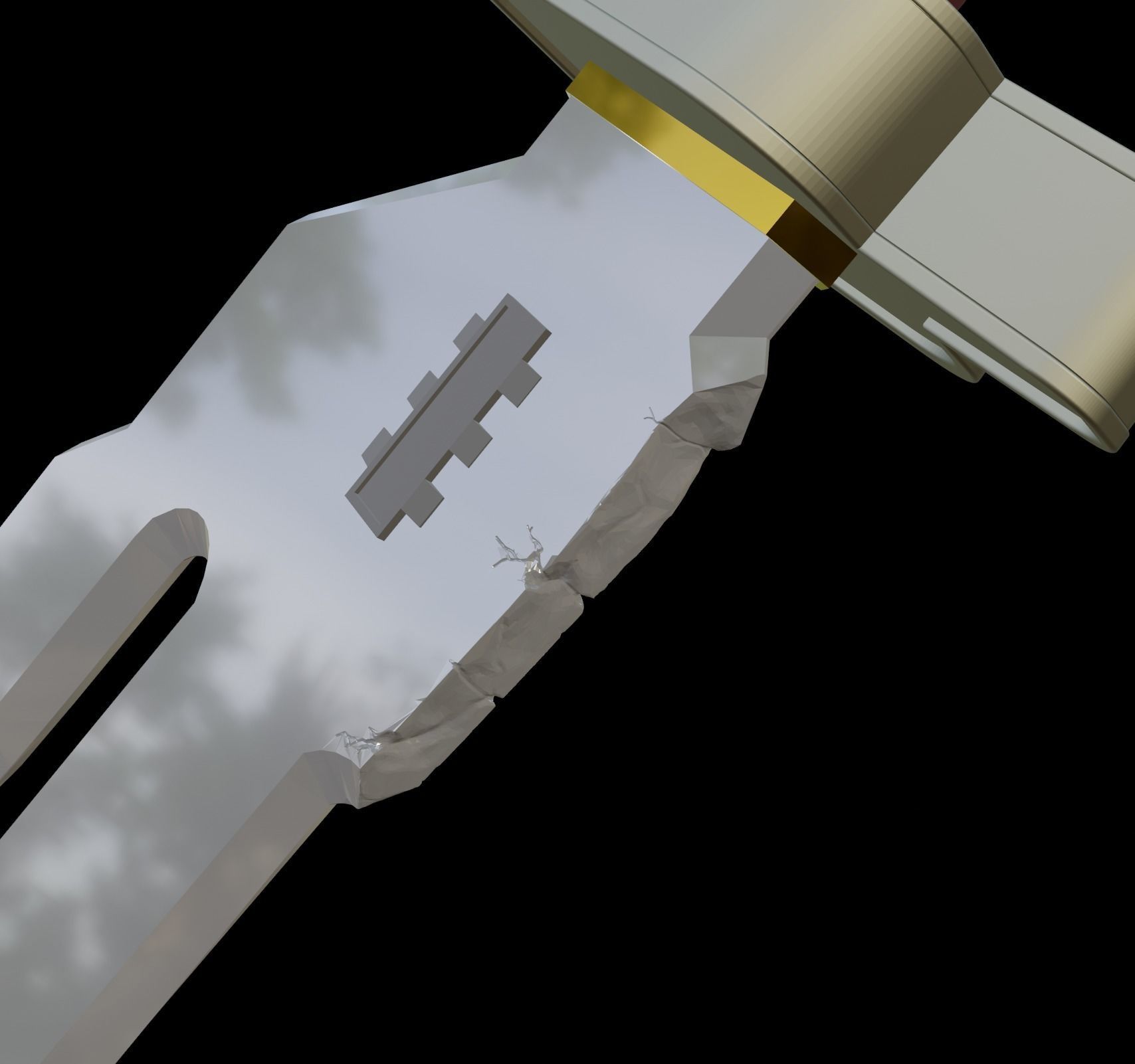 INVERTED SPEAR OF HEAVEN ANIME MANGA VERSIONS JUJUTSU KAISEN-STL 3D print model_3