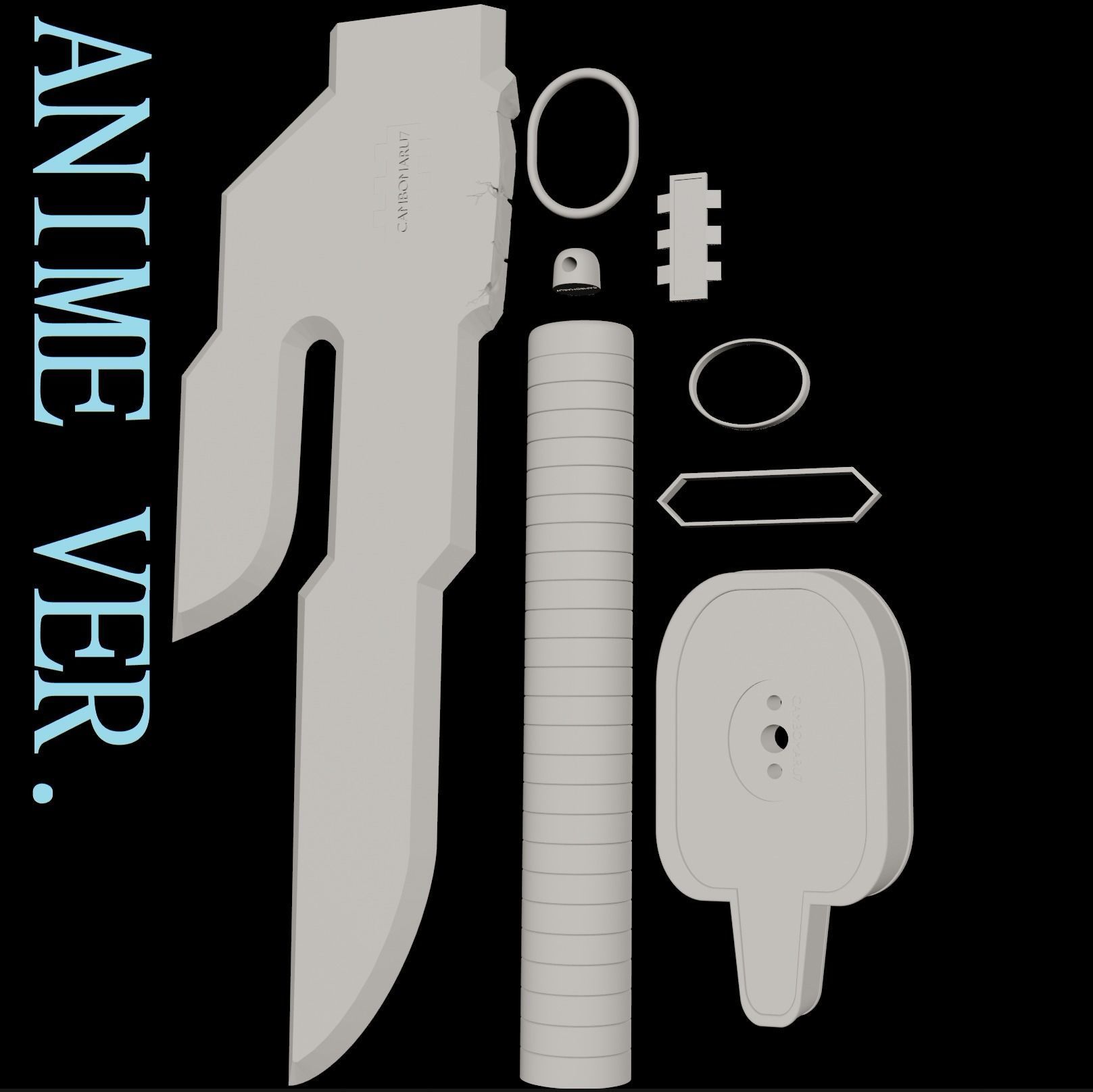 INVERTED SPEAR OF HEAVEN ANIME MANGA VERSIONS JUJUTSU KAISEN-STL 3D print model_4