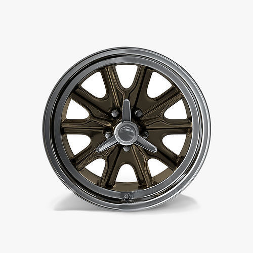 Legendary Wheel Co HB45 Alloy Wheel 17x8 Gold Haze Machined 3D model 3