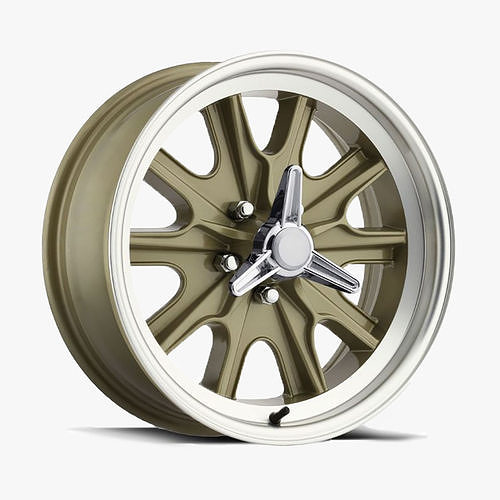 Legendary Wheel Co HB45 Alloy Wheel 17x8 Gold Haze Machined 3D model 2