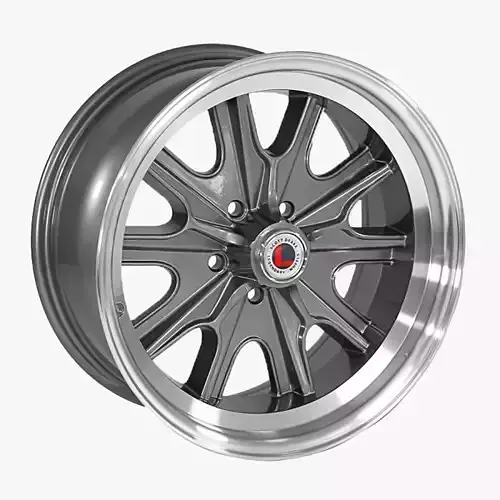 Legendary Wheel Co HB45 Alloy Wheel 17x8 Charcoal Machined C
