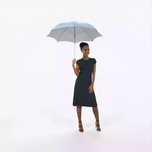 May 11F Umbrella African American Event Elegant Woman