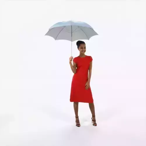 May 11A Umbrella African American Event Elegant Woman