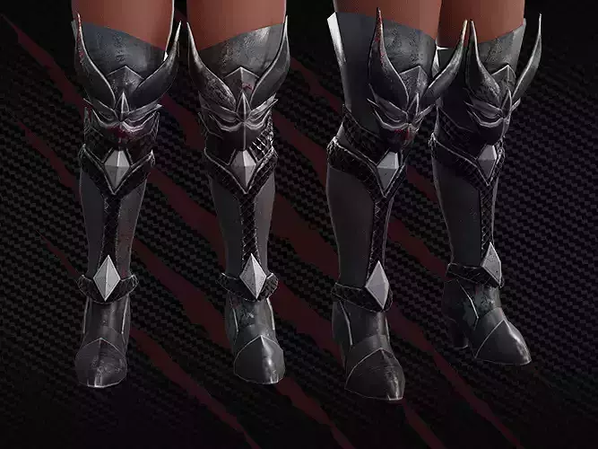 Leg Armor Demon King  female for game 