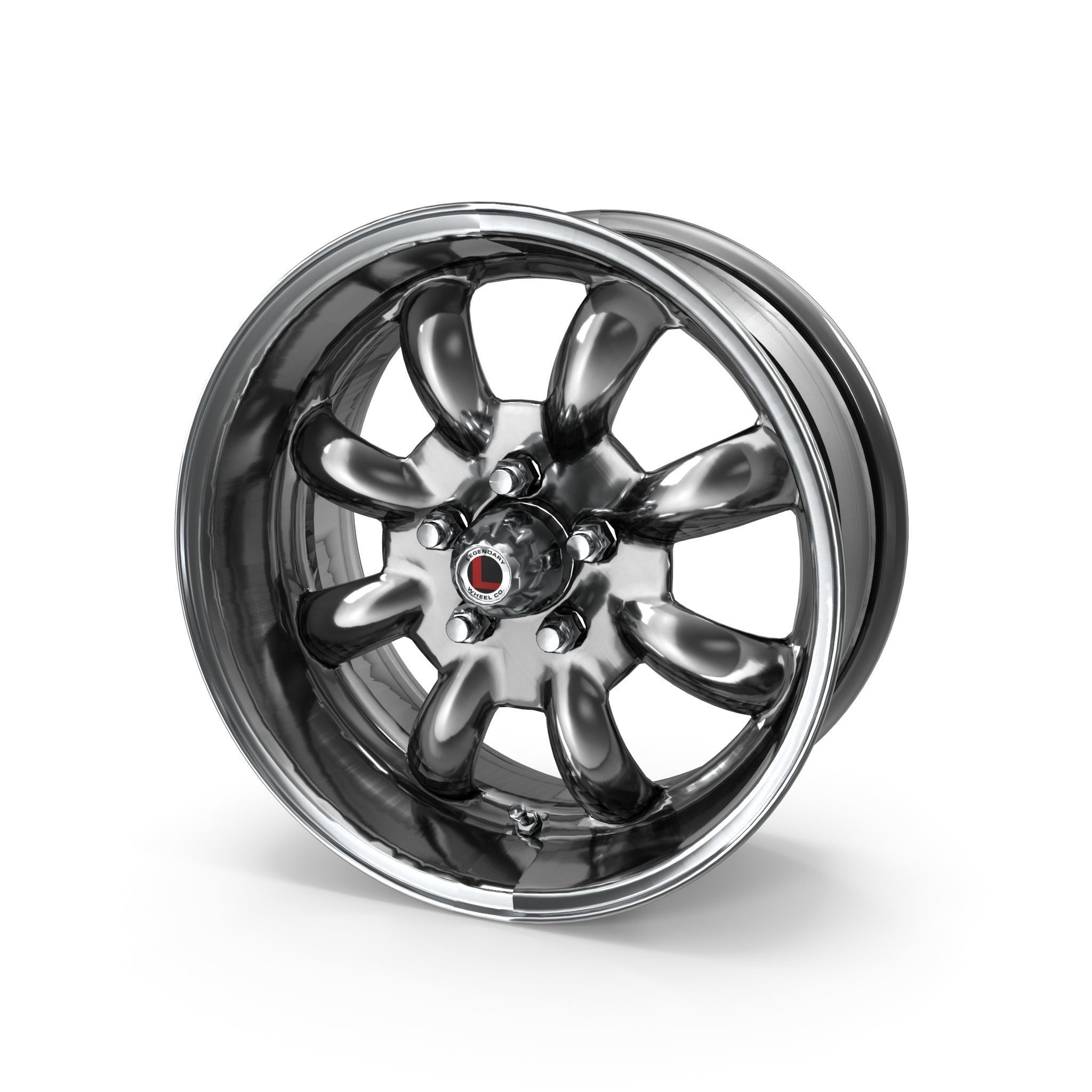 Legendary Wheel Co Minilite LW80 Silver 3D model_8