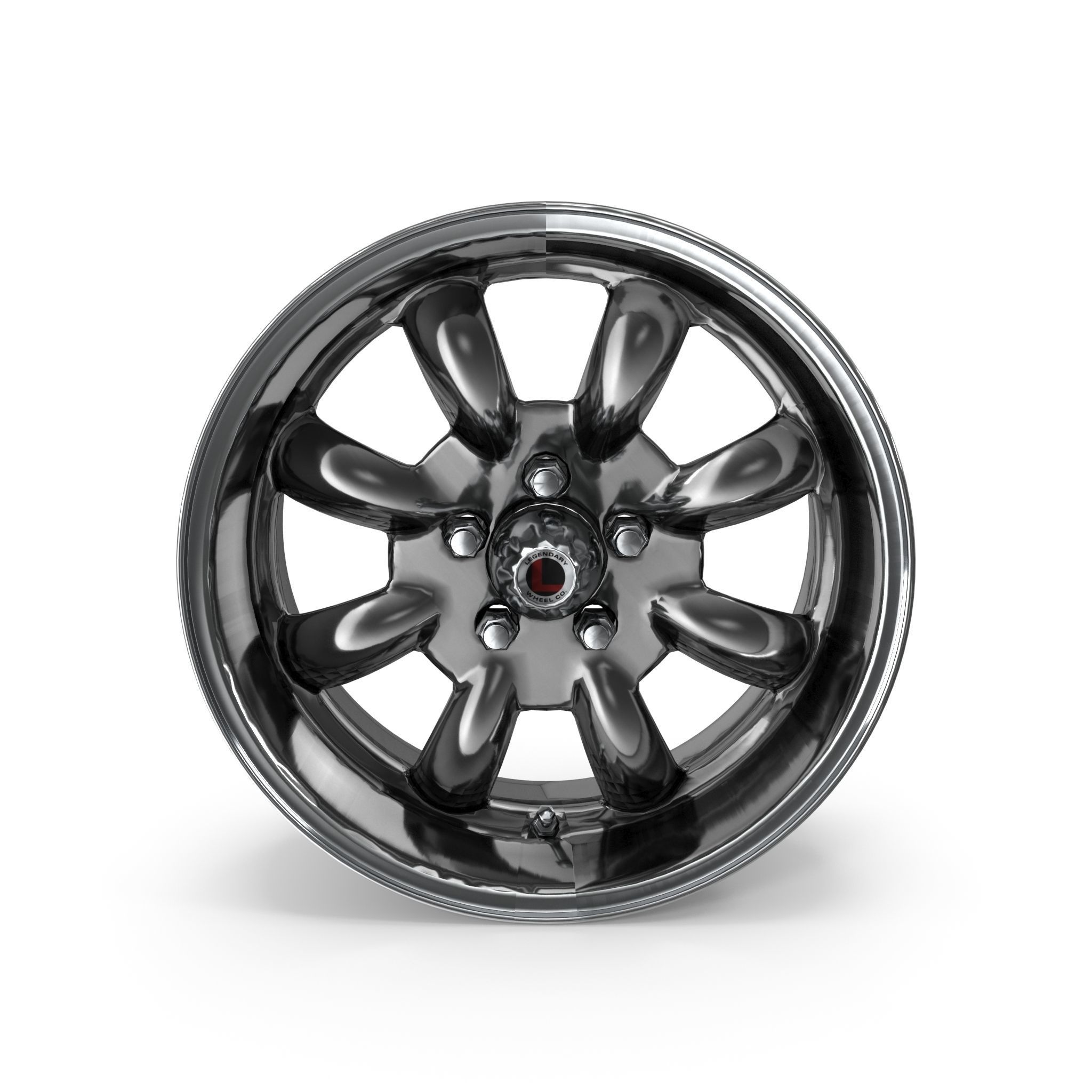 Legendary Wheel Co Minilite LW80 Silver 3D model_7