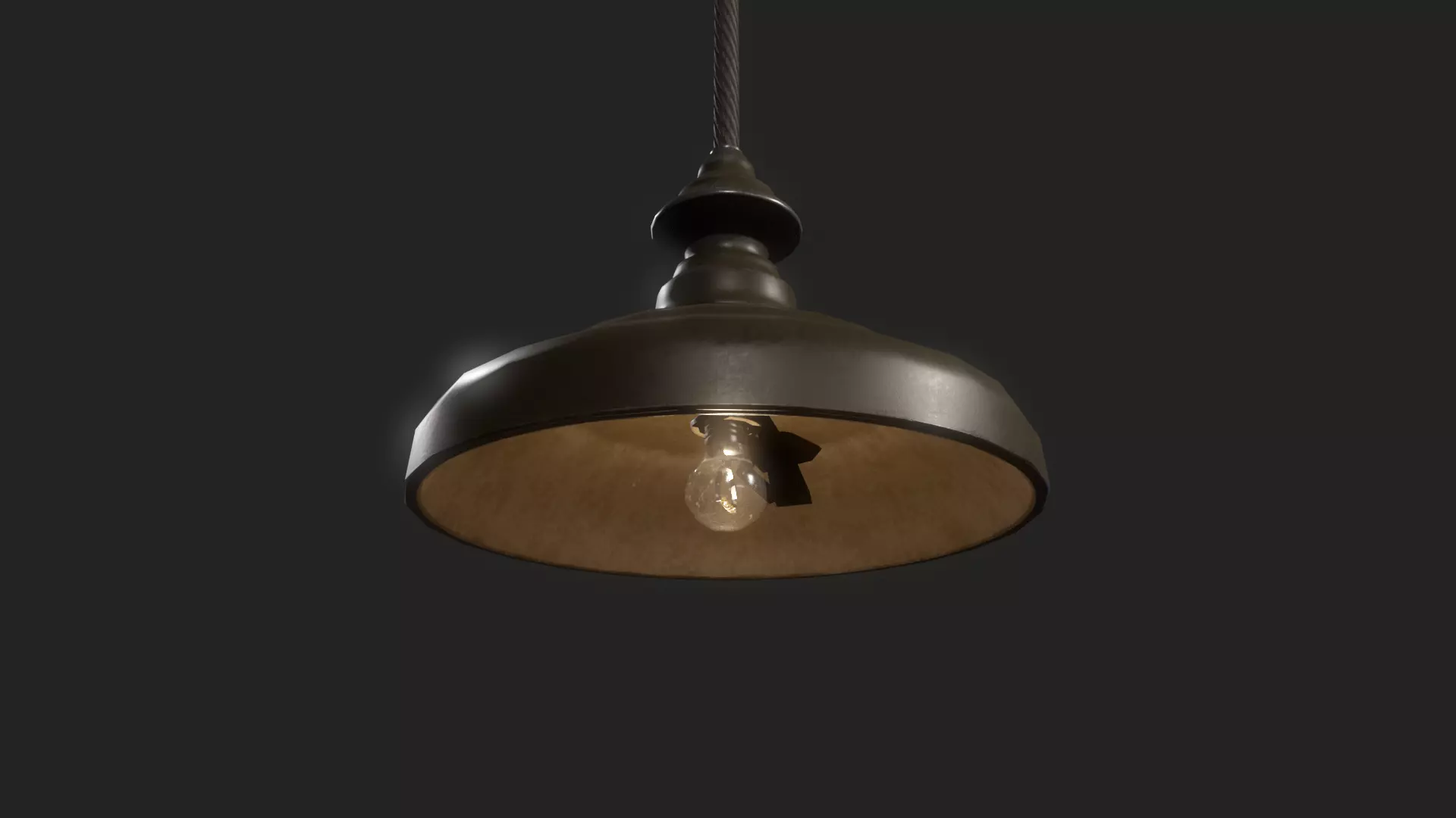 Vintage Ceiling Light Free low-poly 3D model_0