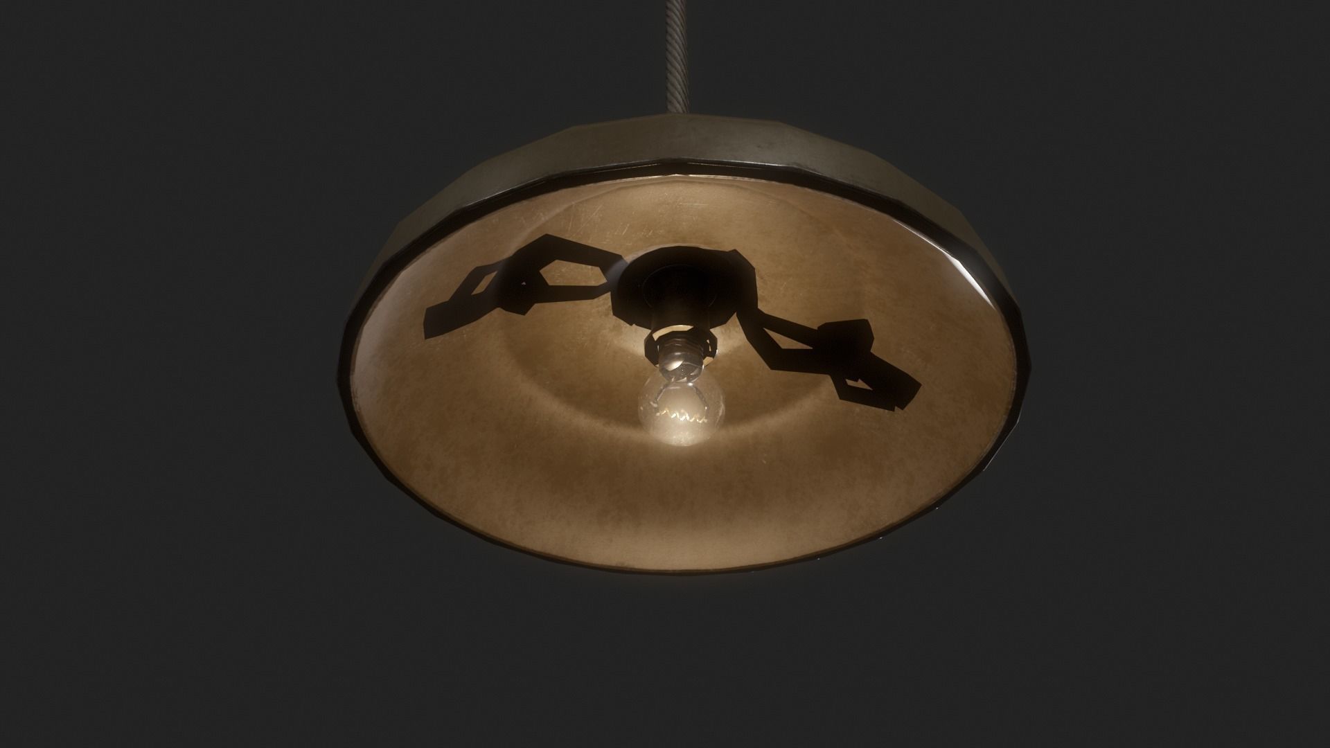 Vintage Ceiling Light Free low-poly 3D model_4