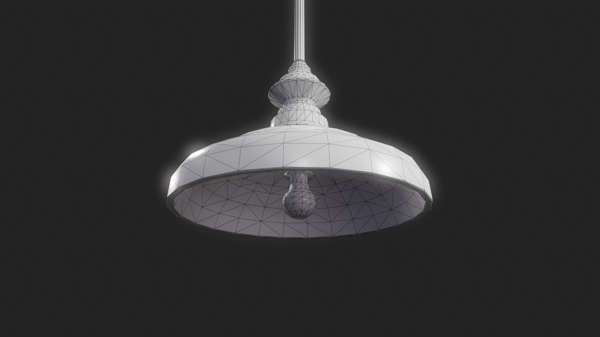 Vintage Ceiling Light Free low-poly 3D model_5