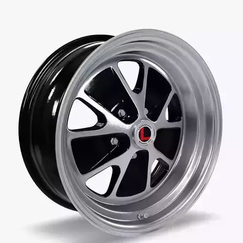 Legendary Wheel Co Styled Alloy Wheel BlackMachined 1965-1973