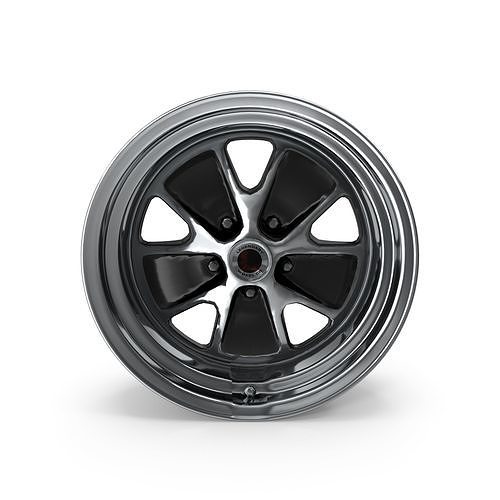 Legendary Wheel Co Styled Alloy Wheel Cahrcoal Machined 3D model 5