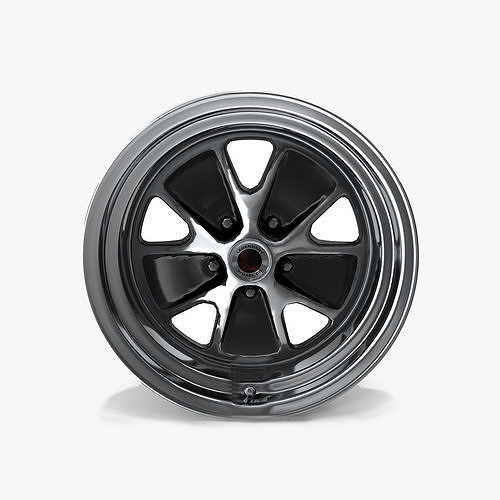 Legendary Wheel Co Styled Alloy Wheel Cahrcoal Machined 3D model 2