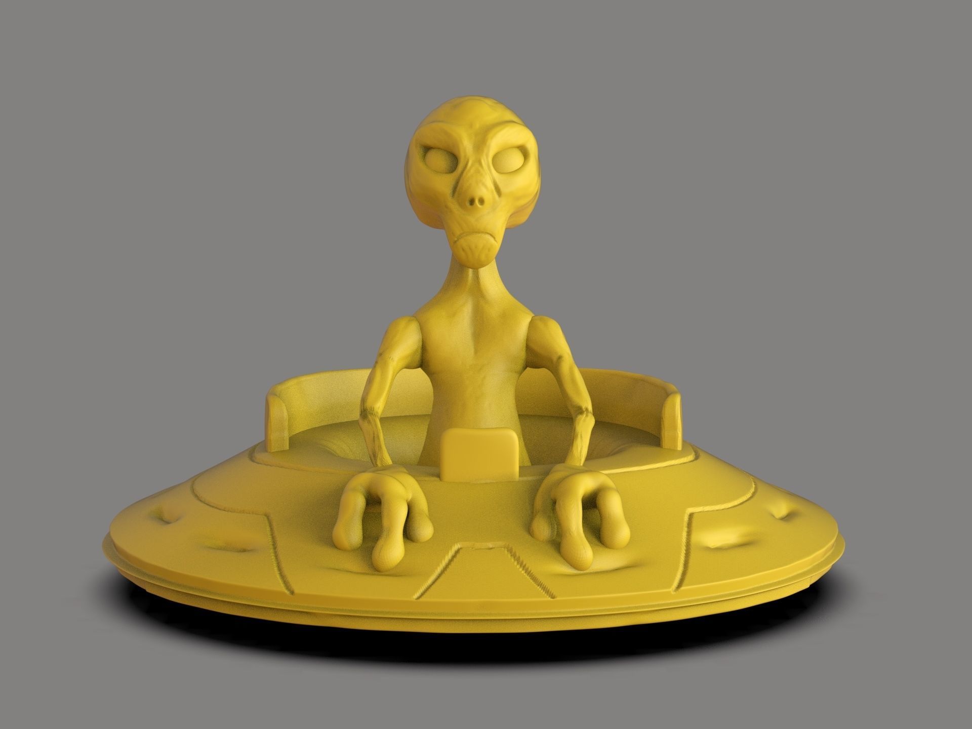 Alien and Ufo Phone holder 3D print model_2