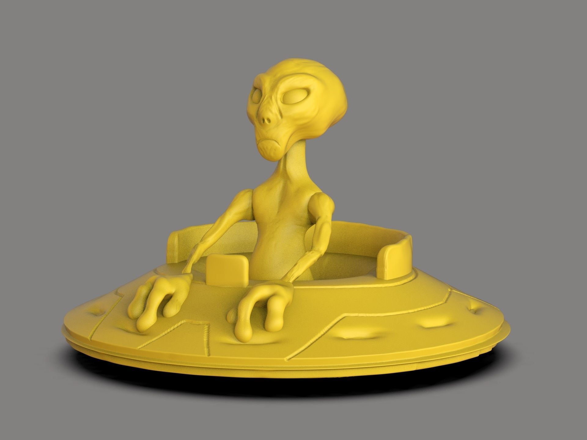 Alien and Ufo Phone holder 3D print model_1