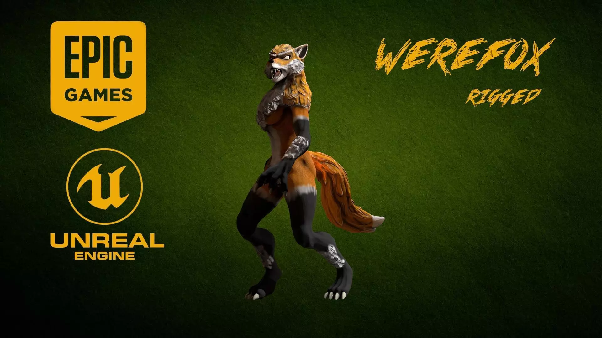 FOXGIRL Low-poly 3D model