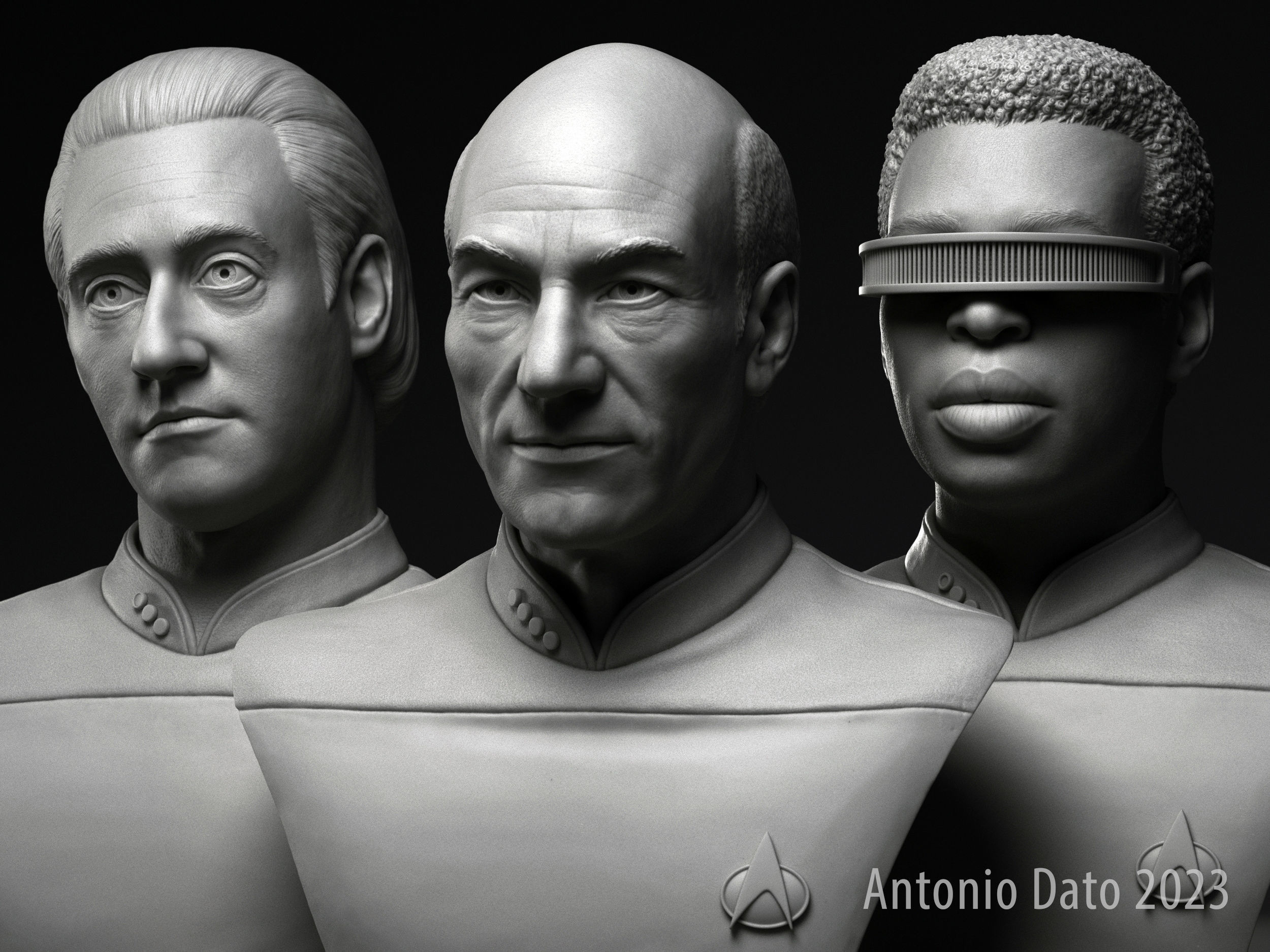 Picard Data and La Forge 3D Model Collection_4
