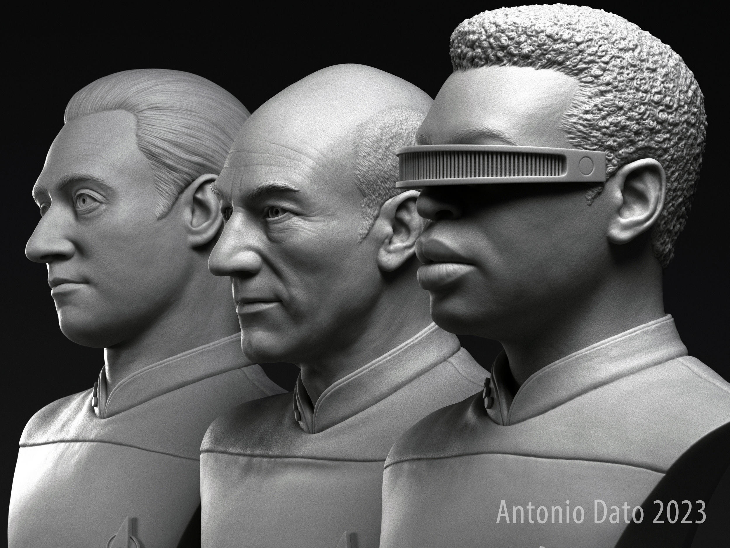Picard Data and La Forge 3D Model Collection_7