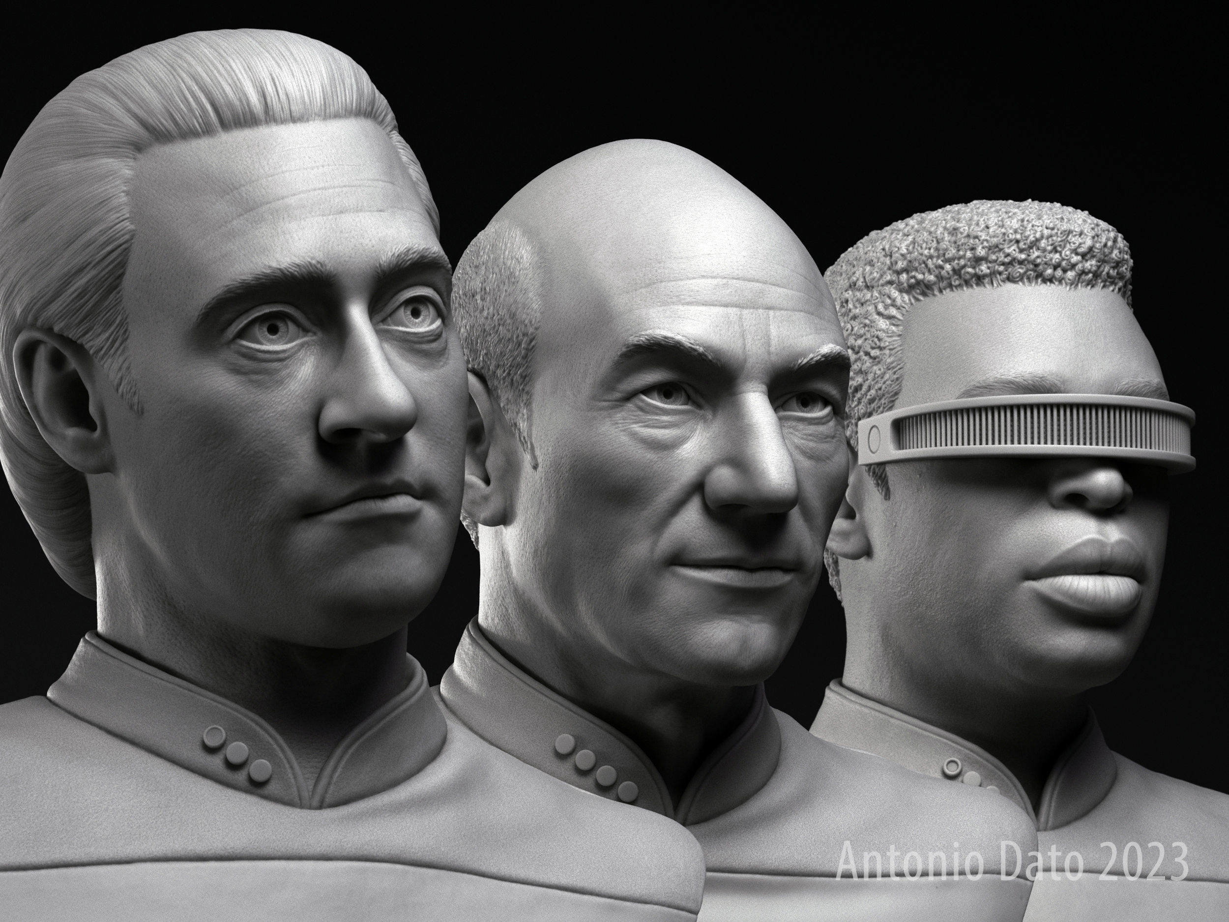 Picard Data and La Forge 3D Model Collection_6