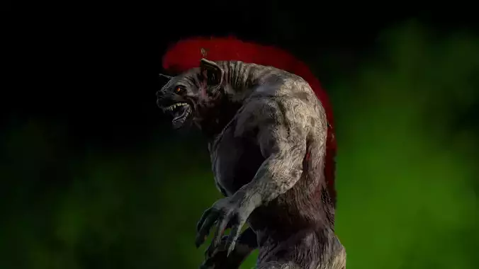 HYENA TURNSKIN Low-poly 3D model