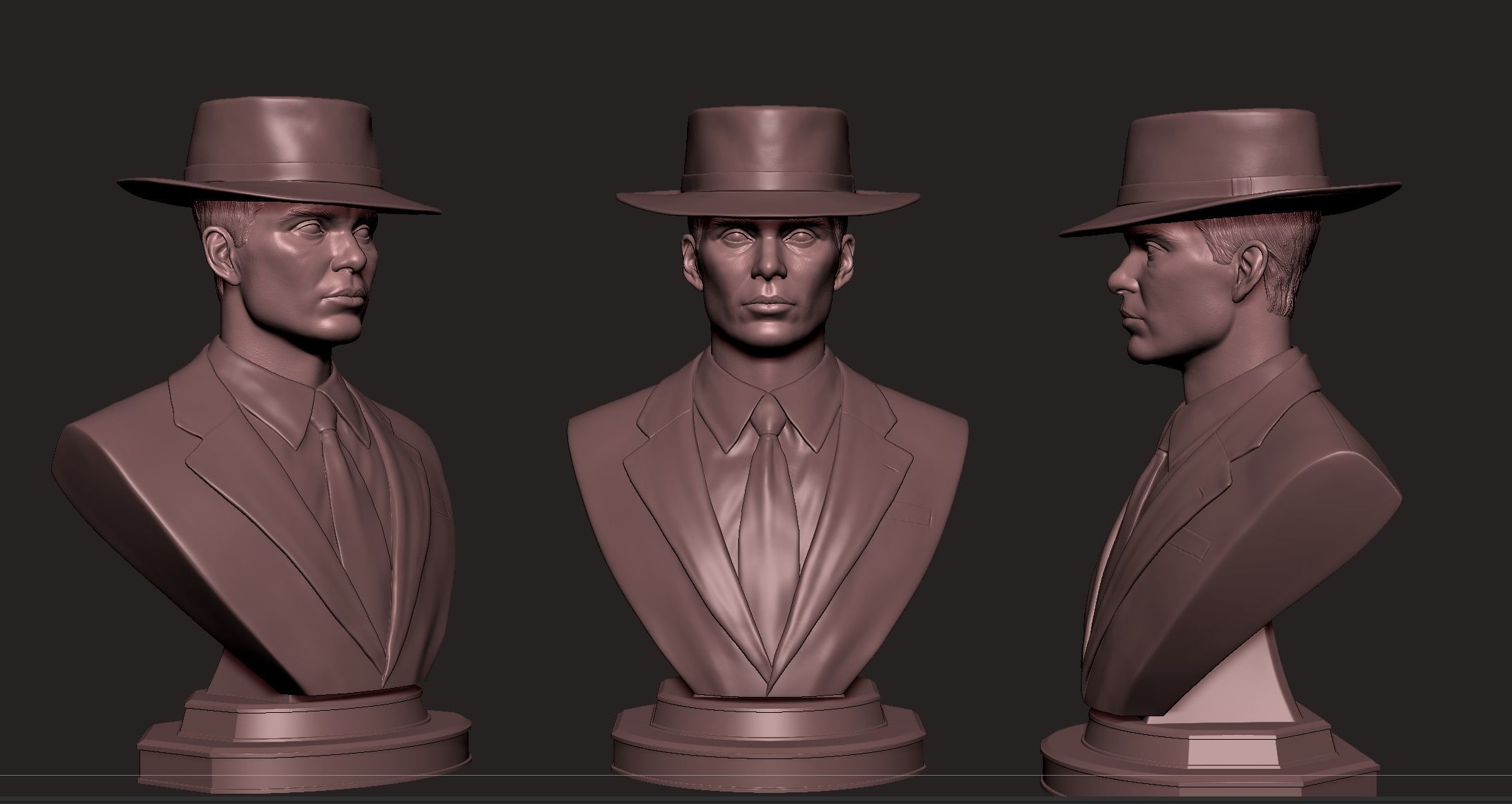 OPPENHEIMER- Cillian Murphy Bust 3D print model_7