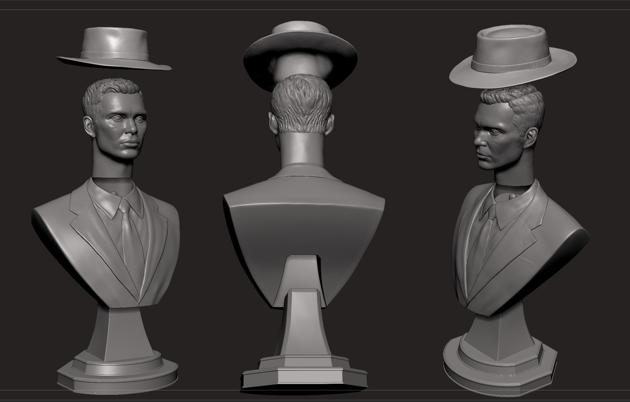 OPPENHEIMER- Cillian Murphy Bust 3D print model_10
