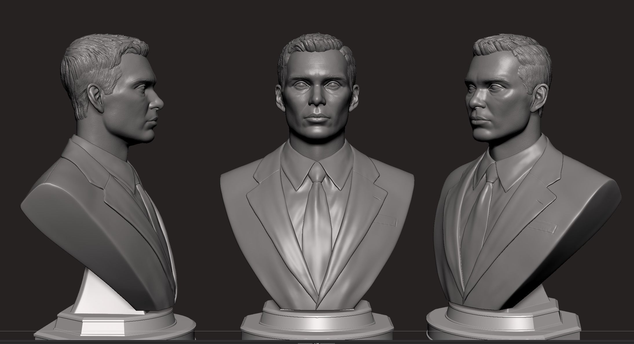 OPPENHEIMER- Cillian Murphy Bust 3D print model_6