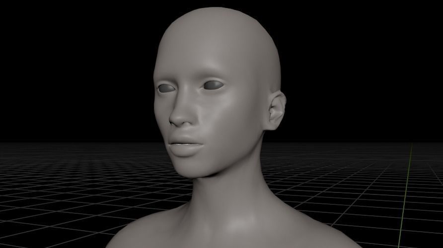 Female Basic Model 3D model_1