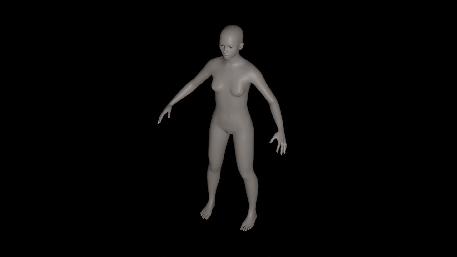Female Basic Model 3D model_2