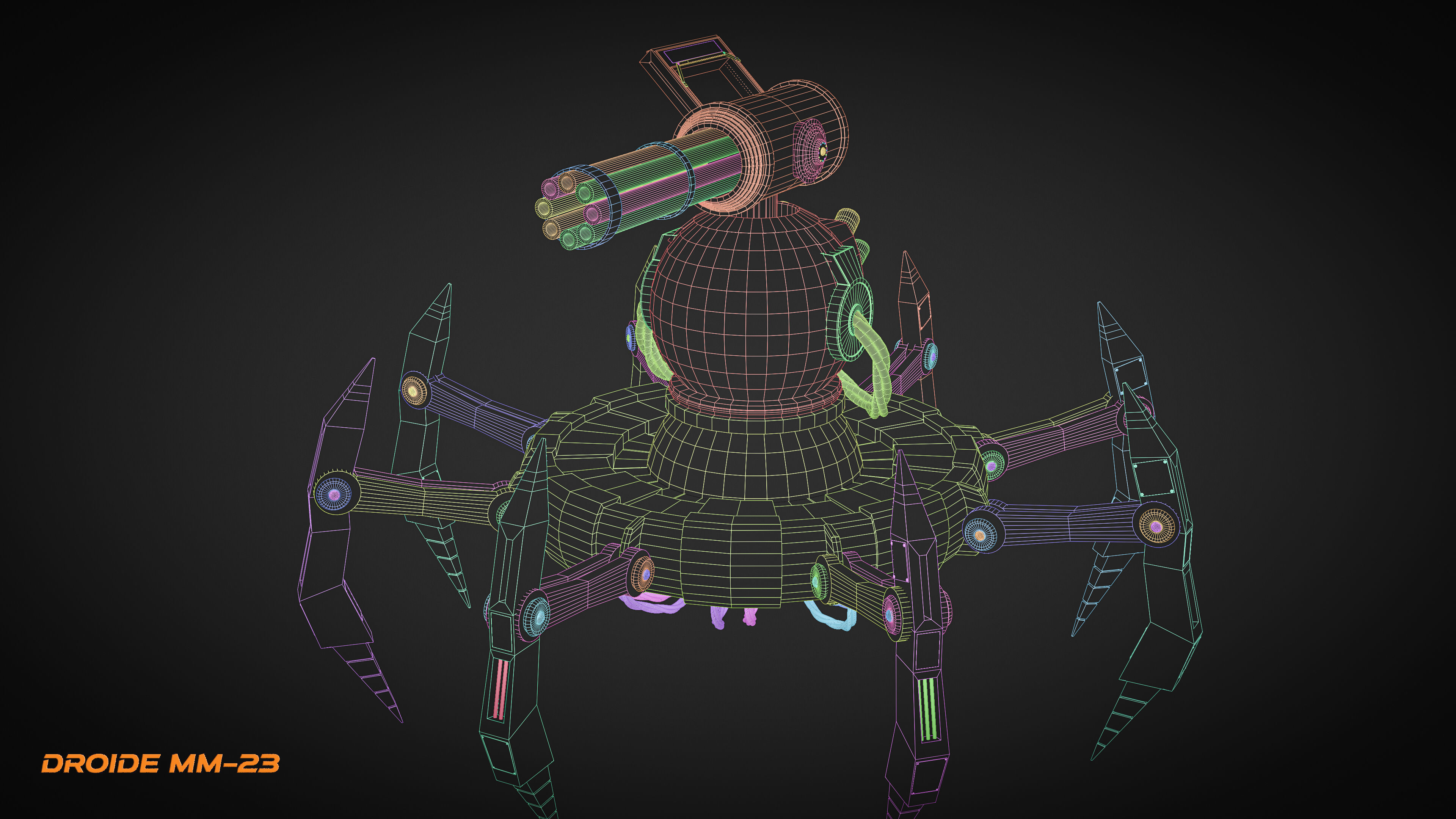 ROBOT DROID -LOW POLY REALISTIC- Low-poly 3D model_2