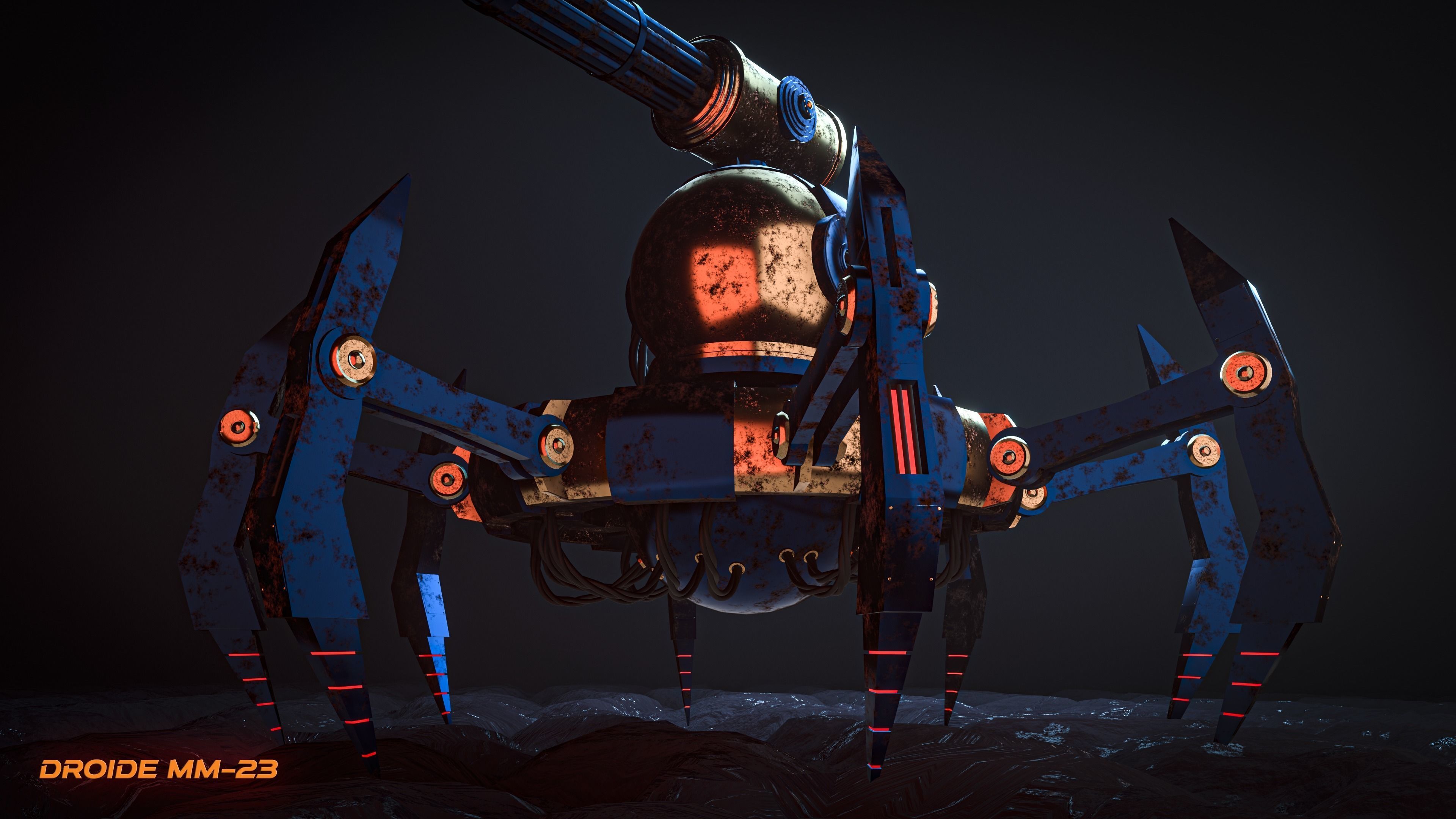 ROBOT DROID -LOW POLY REALISTIC- Low-poly 3D model_3